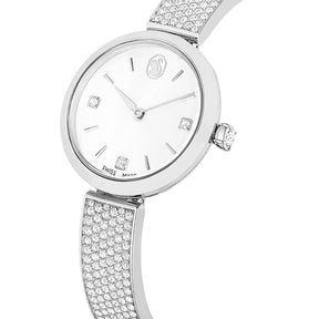 Swarovski Illumina rannekello, hopeanvärinen ja kirkkaat kristallit, 5671205