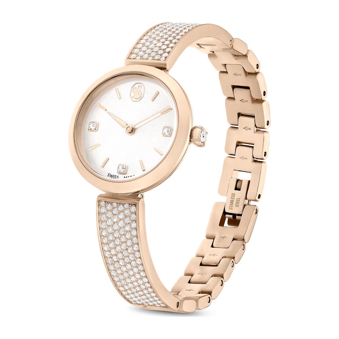 Swarovski Illumina rannekello, samppanjakullanväri ja kirkkaat kristallit, 5671196