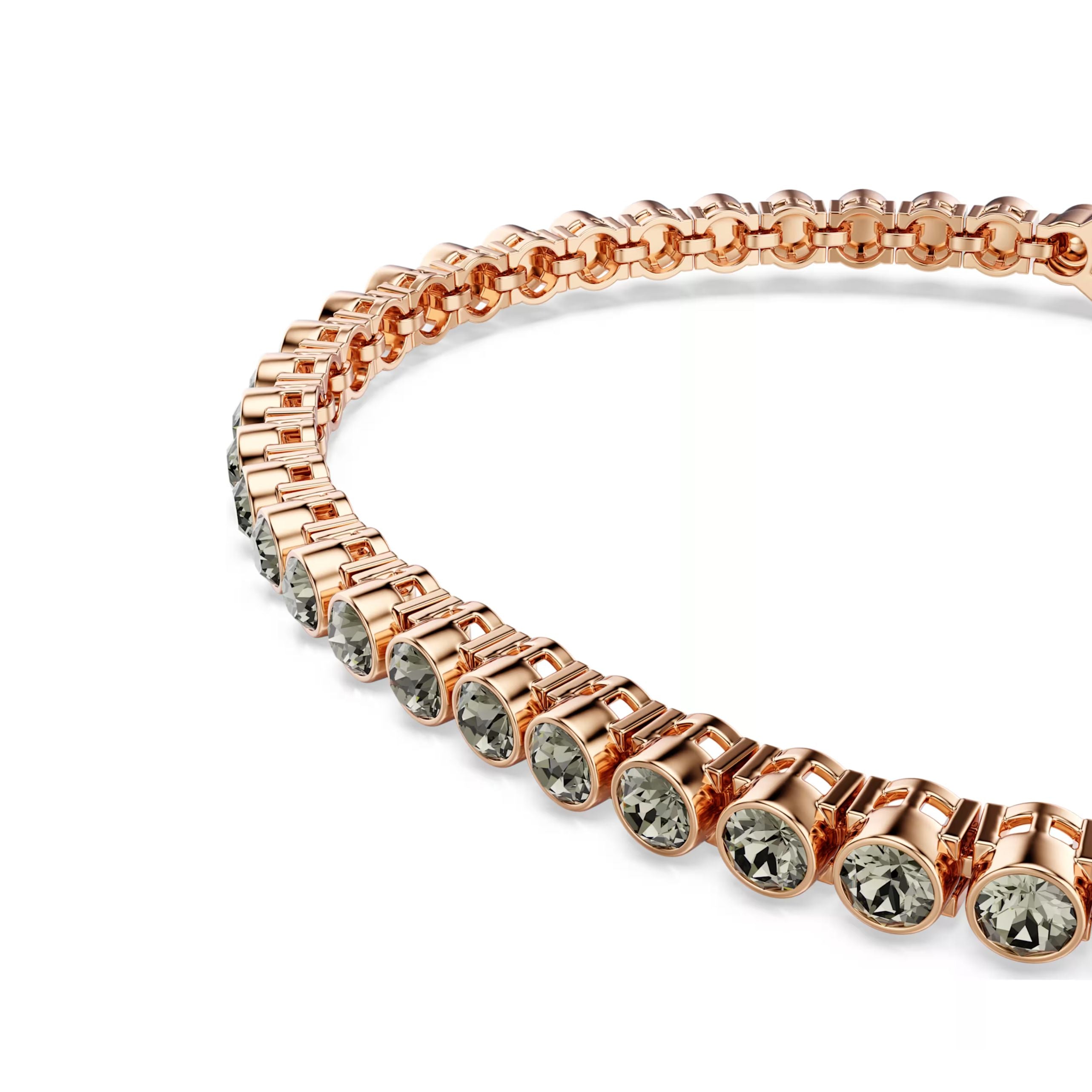 Swarovski Imber Emily Tennis Bracelet, Rose Gold Color and Grey Crysta