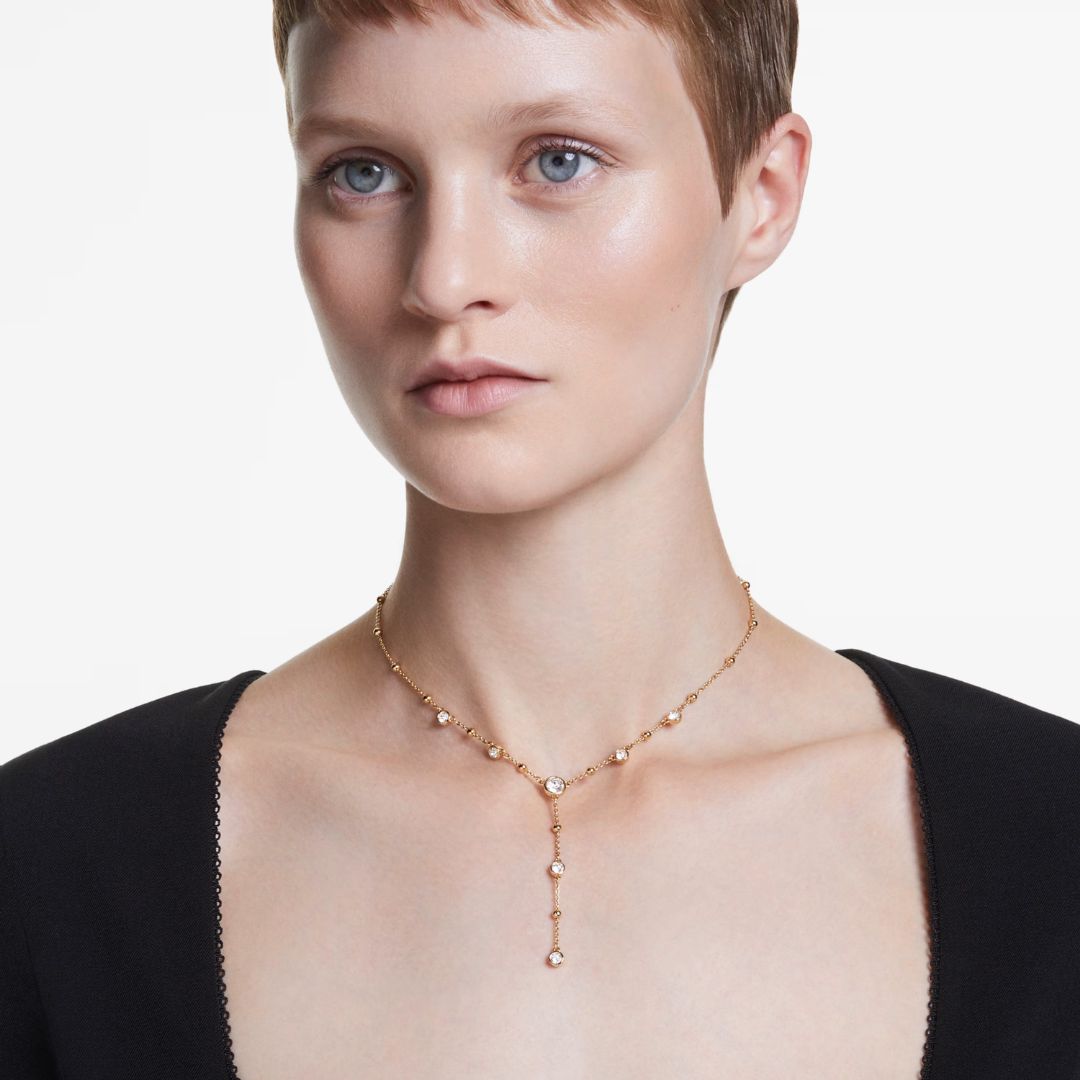 Swarovski Imber Y kaulakoru, keltakullattu ja kirkkaat kristallit, 5684510