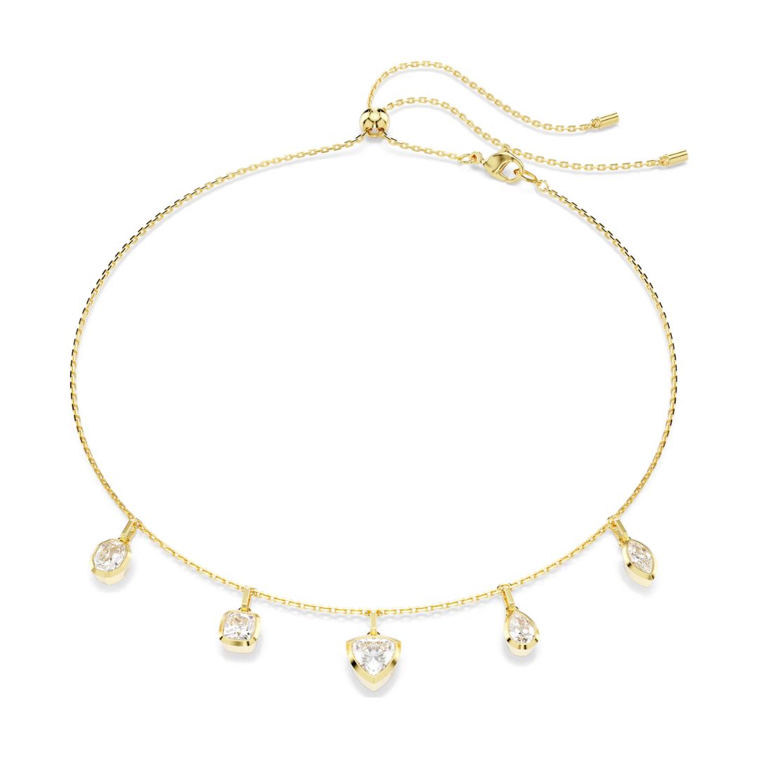 Swarovski Imber Necklace, Yellow Gold-Tone and White Crystals, 5705463