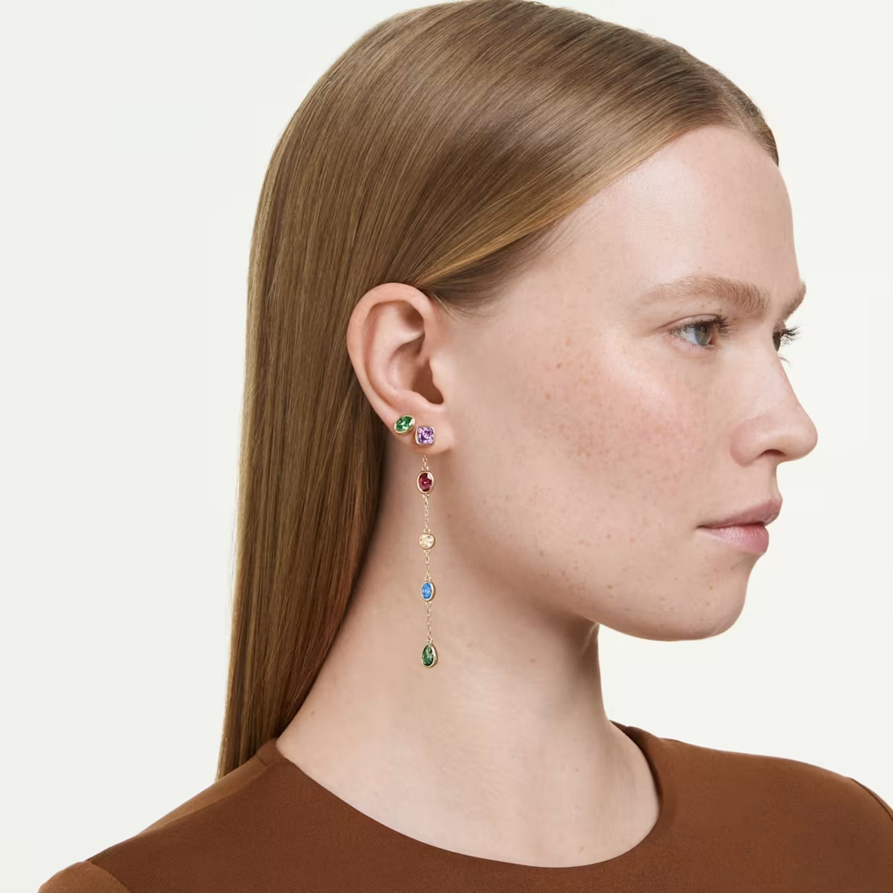 Swarovski Imber korvakorut, keltakullattu ja eriväriset zirkonit, 5753289