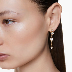 Swarovski Imber korvakorut, keltakullattu ja kirkkaat kristallit, 5680097