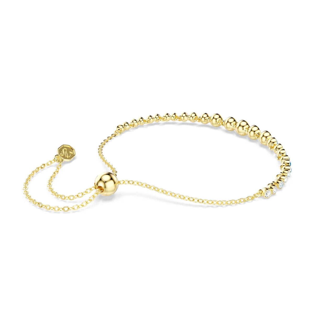 Swarovski Imber rannekoru, keltakullattu ja siniset kristallit, 5757824