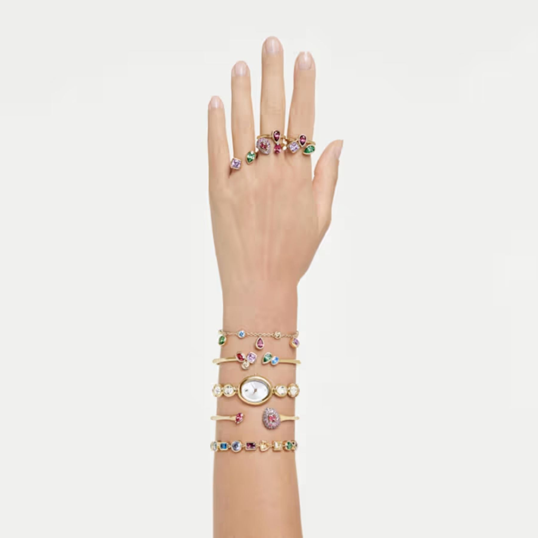 Swarovski Imber rannerengas, keltakullattu ja eriväriset zirkonit, 5753258