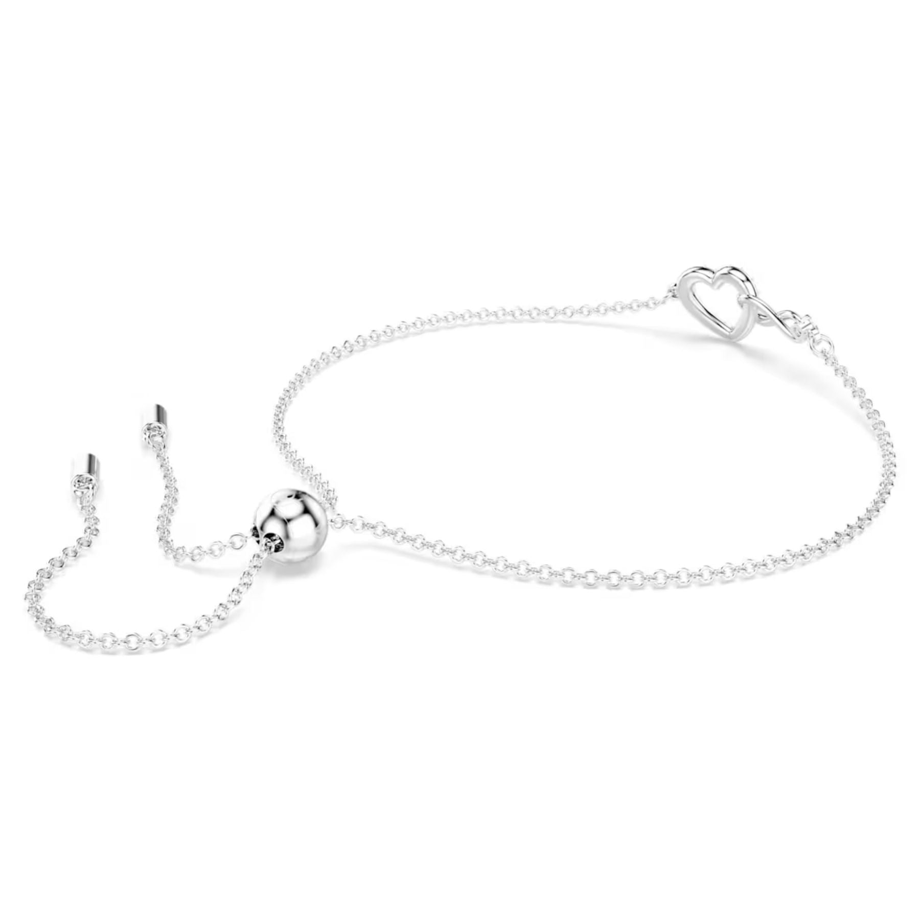 Swarovski Infinity Heart crystal bracelet, white