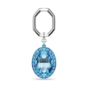 Swarovski Infinity avaimenperä, hopeanvärinen, siniset kristallit, 5666644