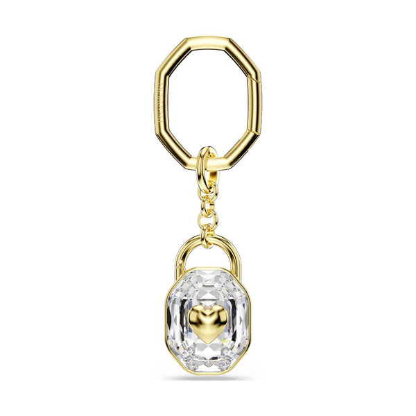 Swarovski Infinity Keychain, Yellow Gold Finish and White Crystal, 573