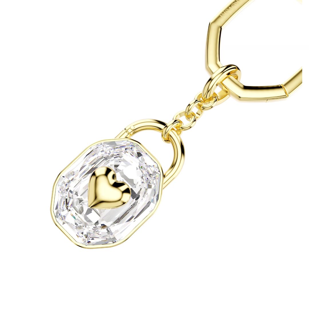 Swarovski Infinity avaimenperä, keltakullattu ja kirkas kristalli, 5733765