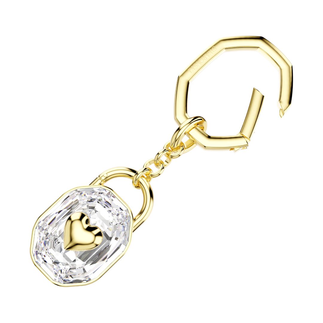 Swarovski Infinity avaimenperä, keltakullattu ja kirkas kristalli, 5733765