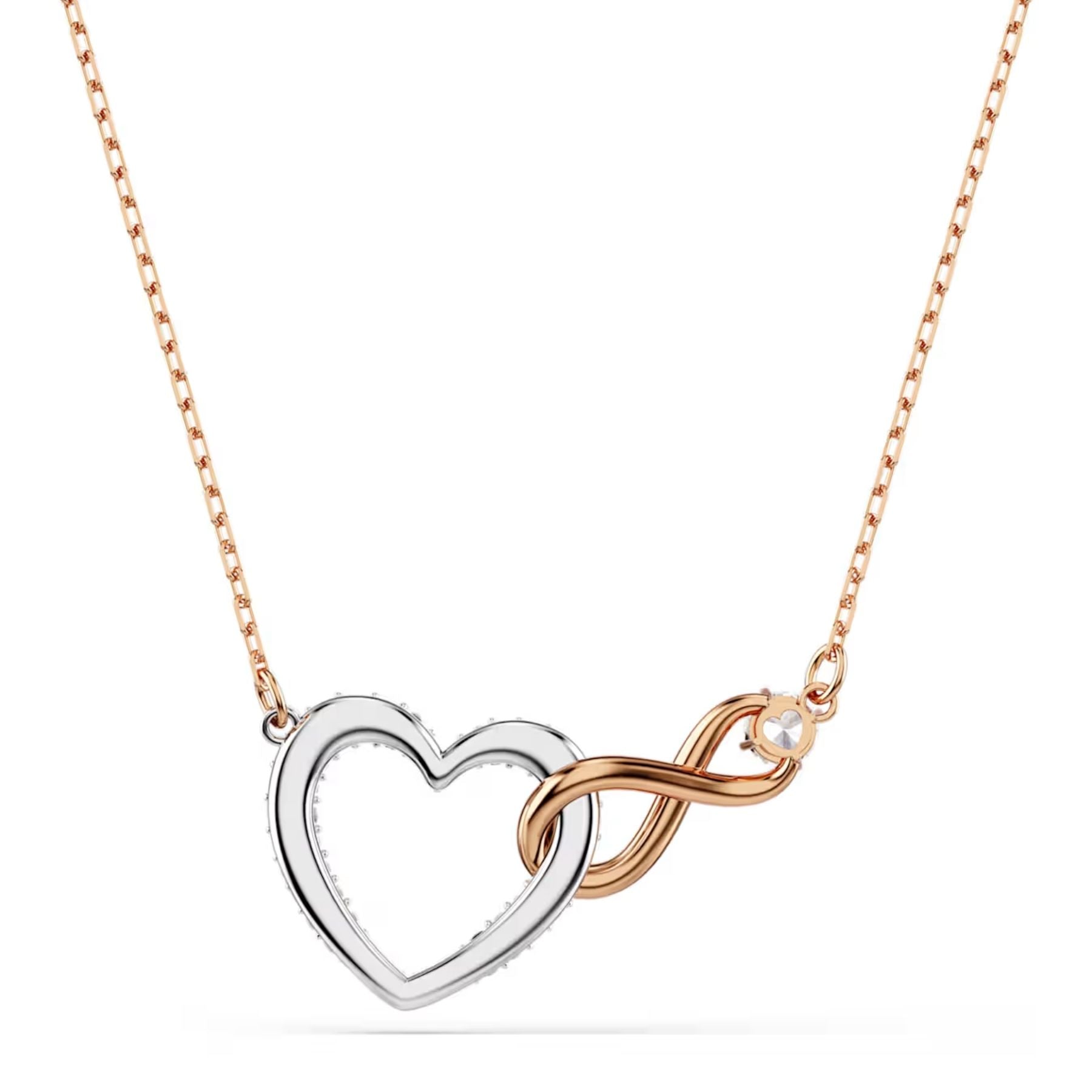 Swarovski Infinity crystal pendant, rose gold colour