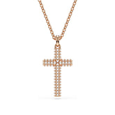 Swarovski Insigne ristiriipus, ruusukullanväri ja kirkkaat kristallit 5727986