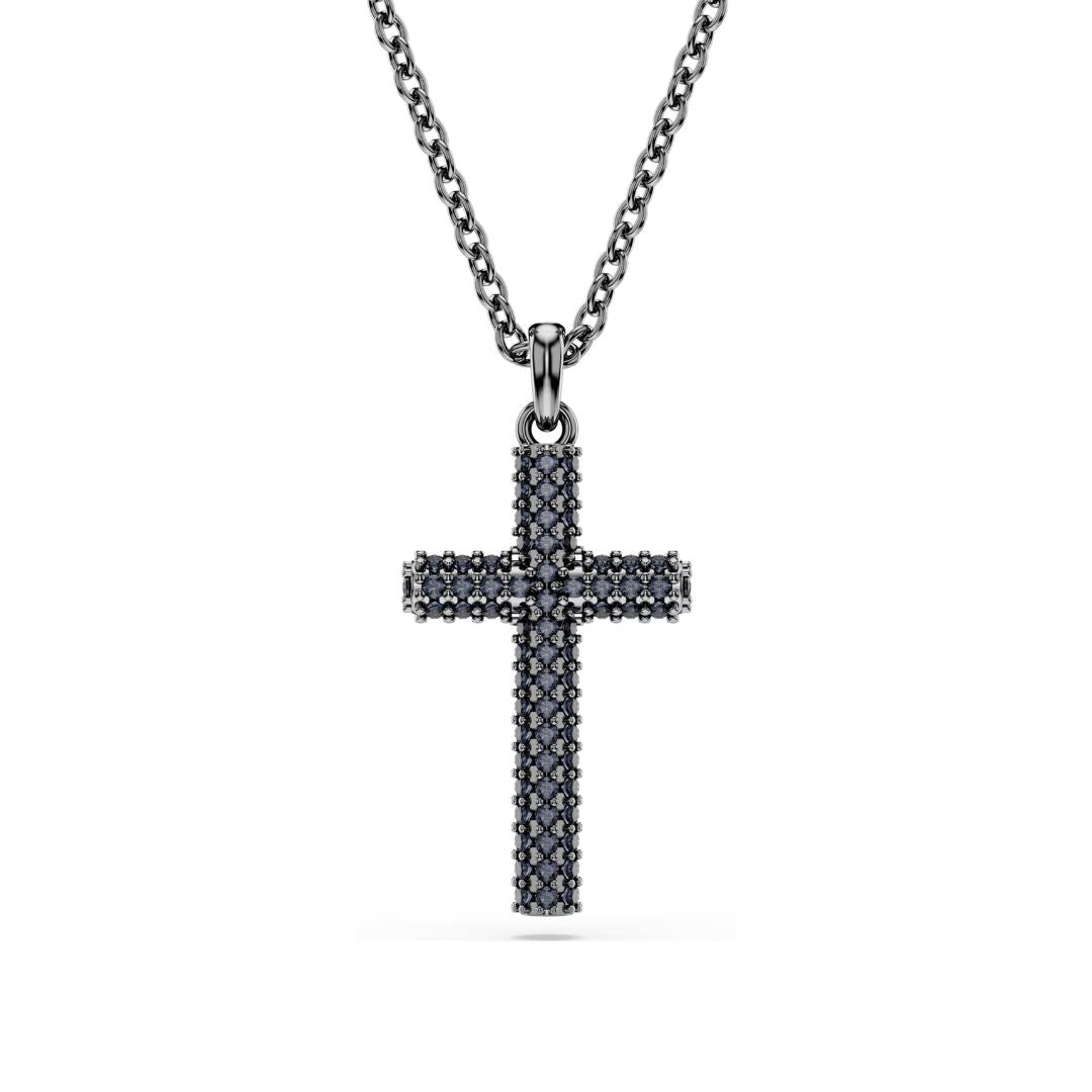 Swarovski Insigne ristiriipus, tumma metalli ja harmaat kristallit 5727985