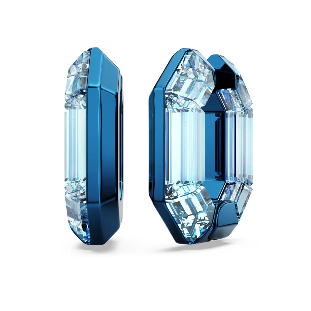 Swarovski Lucent rengaskorvakorut, sininen metalli ja siniset kristallit 5696038