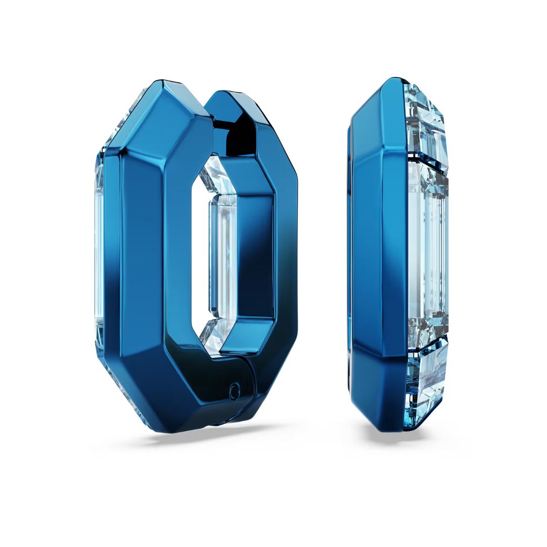 Swarovski Lucent rengaskorvakorut, sininen metalli ja siniset kristallit 5696038