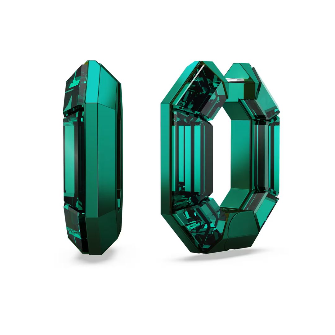 Swarovski Lucent rengaskorvakorut, vihreä metalli ja vihreät kristallit 5680786