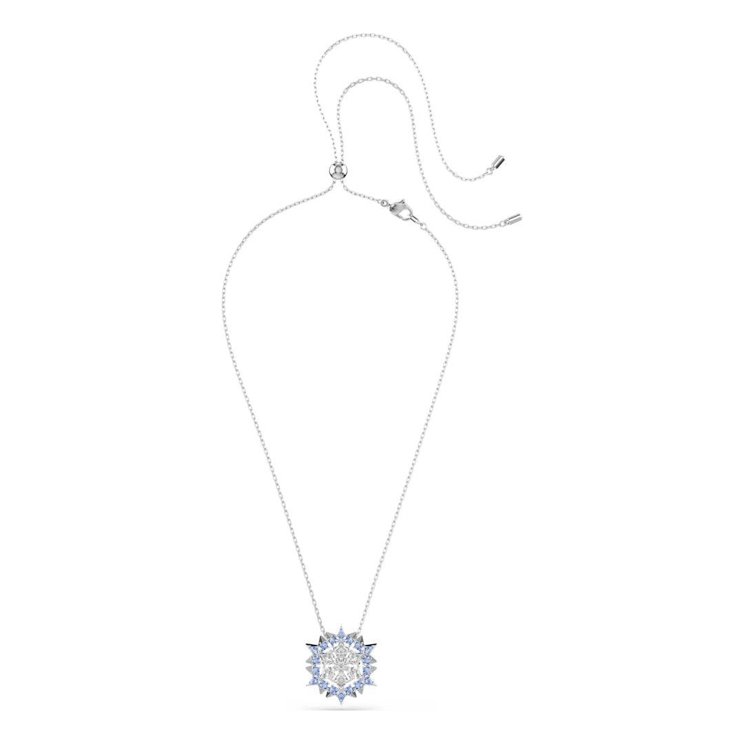 Swarovski Magic Snowflake riipus ja rintakoru, vaalea metalli ja siniset kristallit 5737619