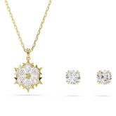 Swarovski Magic korusetti, riipus ja korvakorut, keltakullattu ja kirkkaat zirkonit, 5758002