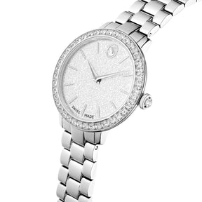 Swarovski Matrix 3-link rannekello, hopeanväri ja kirkkaat kristallit, 5706182