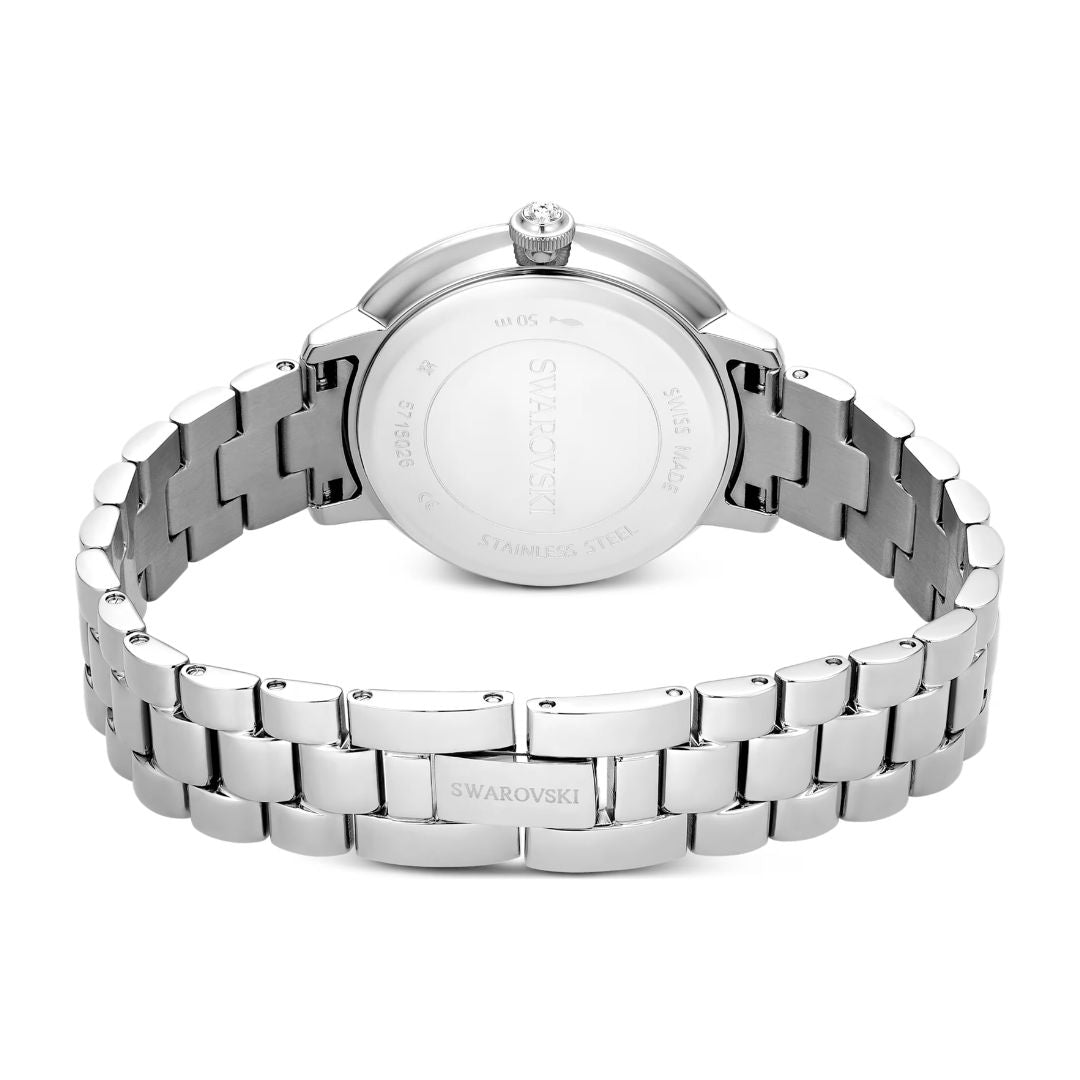 Swarovski Matrix 3-link rannekello, hopeanväri ja kirkkaat kristallit, 5706182