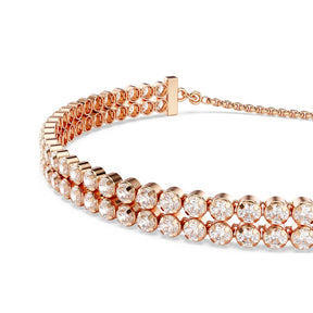 Swarovski Matrix Tennis rannekoru, ruusukullanväri ja kirkkaat kristallit, 5677823