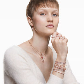 Swarovski Matrix Tennis rannekoru, ruusukullanväri ja kirkkaat kristallit, 5677823