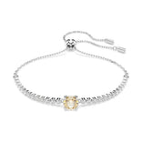 Swarovski Matrix Tennis rannekoru, vaalea metalli kirkkailla kristalleilla ja keltaisella zirkonilla 5690694