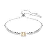 Swarovski Matrix Tennis rannekoru, vaalea metalli kirkkailla kristalleilla ja keltaisella zirkonilla 5690694