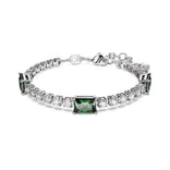 Swarovski Matrix Tennis rannekoru, vaalea metalli kirkkailla sekä vihreillä kristalleilla, 5666422