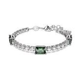 Swarovski Matrix Tennis rannekoru, vaalea metalli kirkkailla sekä vihreillä kristalleilla, 5666422