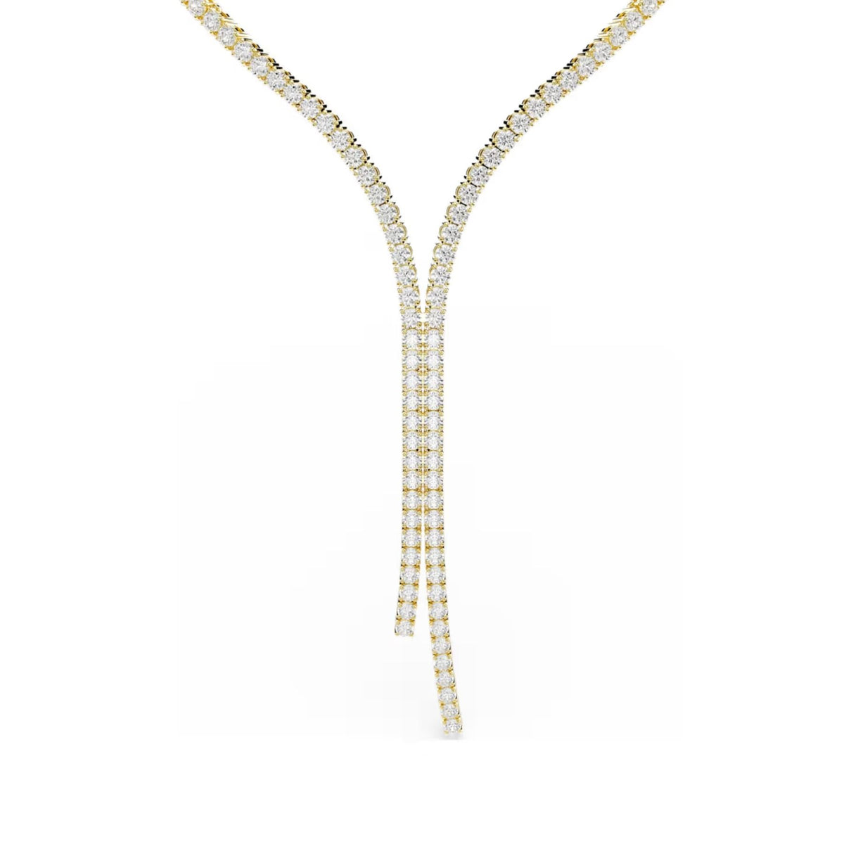 Swarovski Matrix Y kaulakoru, keltakullattu ja kirkkaat zirkoniat, 5750601