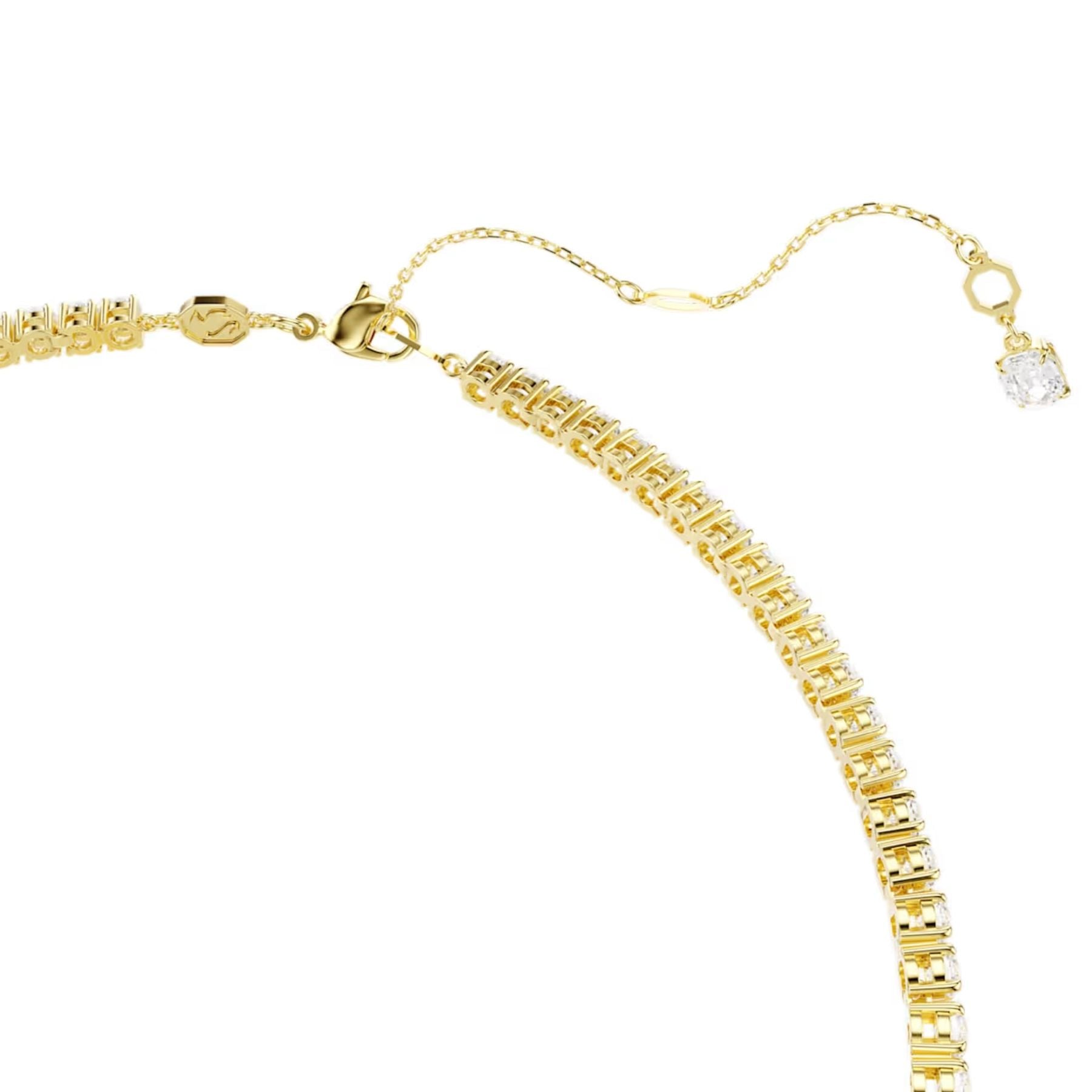 Swarovski Matrix Y kaulakoru, keltakullattu ja kirkkaat zirkoniat, 5750601