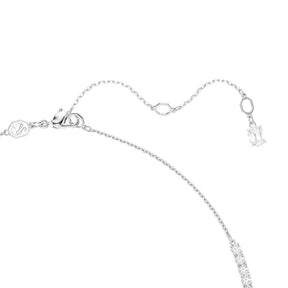 Swarovski Matrix Y kaulakoru, vaalea metalli kirkkailla kristalleilla ja valkoisilla helmillä 5692416