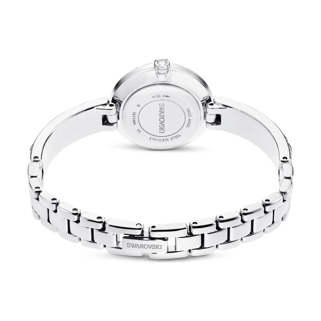 Swarovski Matrix bangle rannekello, hopeanvärinen ja kirkkaat kristallit, 5677487