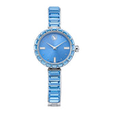 Swarovski Matrix bangle rannekello, hopeanvärinen ja siniset kristallit, 5730172