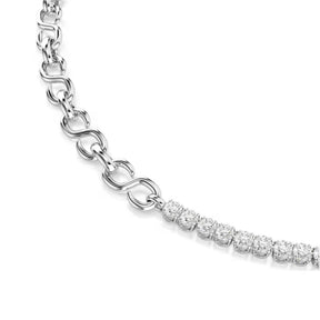 Swarovski Matrix kaulakoru, vaalea metalli ja kirkkaat zirkonit, 5747732