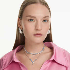 Swarovski Matrix kaulakoru, siniset ja kirkkaat zirkoneilla, 5732265