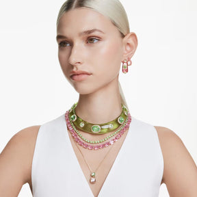 Swarovski Matrix korvakorut, keltakullanväri ja pinkit kristallit 5706340