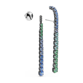 Swarovski Matrix korvakorut, siniset ja vihreät zirkonit 5741390