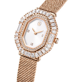 Swarovski Matrix octagon rannekello, ruusukullanvärinen ja kirkkaat kristallit, 5732497