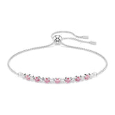Swarovski Matrix rannekoru, vaalea metalli, vaaleanpunaiset ja kirkkaat zirkonit, 5763042