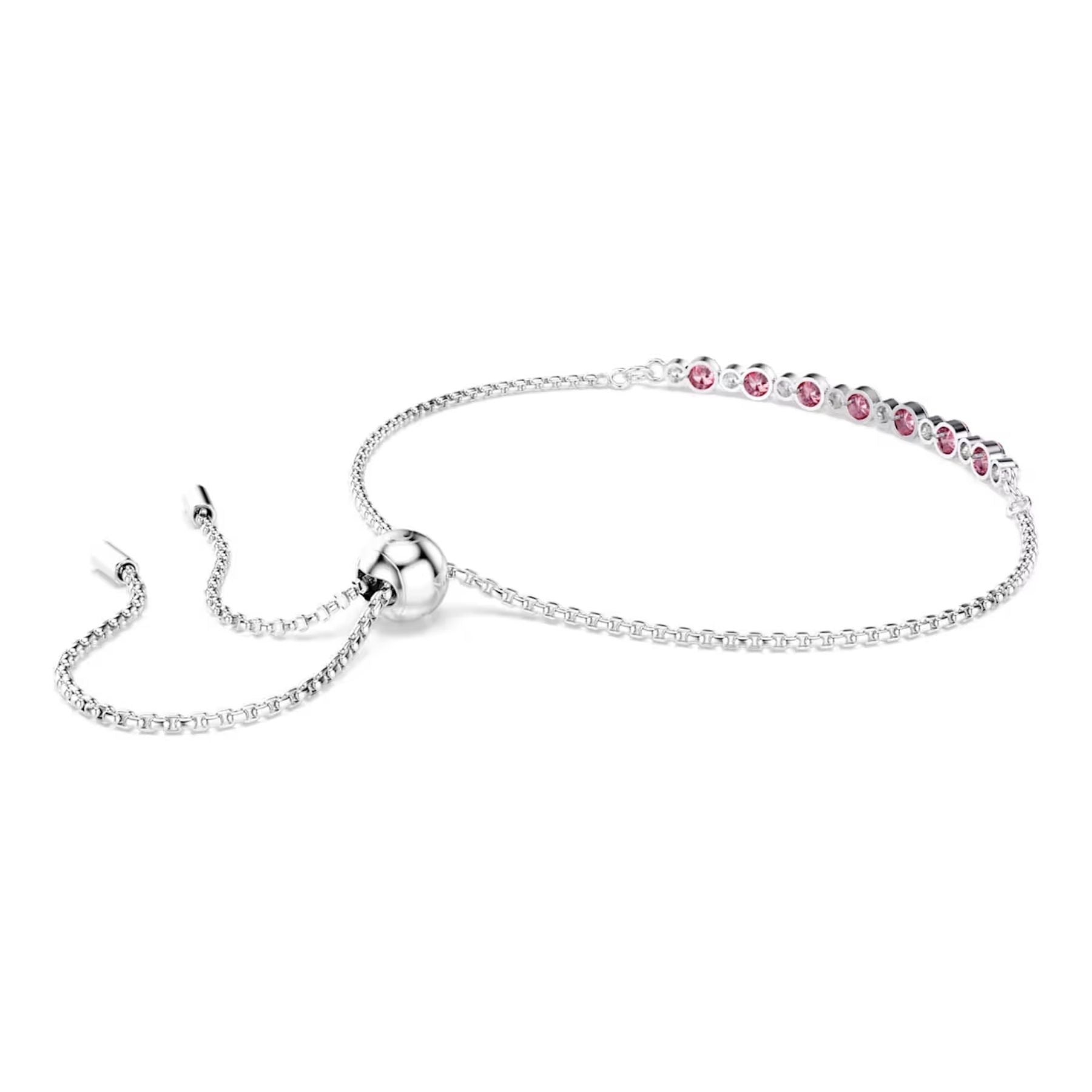 Swarovski Matrix rannekoru, vaalea metalli, vaaleanpunaiset ja kirkkaat zirkonit, 5763042