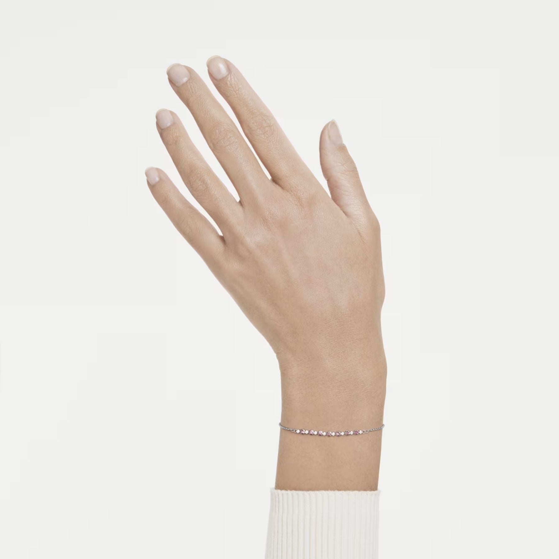 Swarovski Matrix rannekoru, vaalea metalli, vaaleanpunaiset ja kirkkaat zirkonit, 5763042
