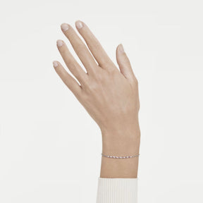 Swarovski Matrix rannekoru, vaalea metalli, vaaleanpunaiset ja kirkkaat zirkonit, 5763042