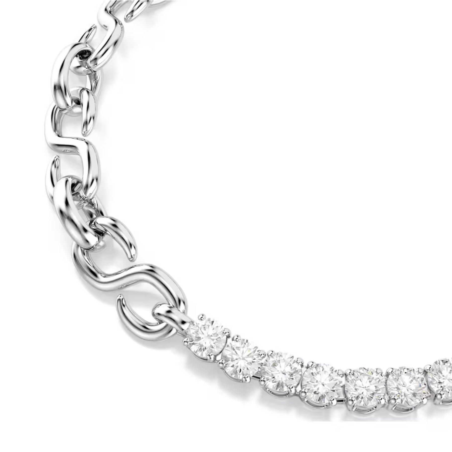 Swarovski Matrix rannekoru, vaalea metalli ja kirkkaat zirkonit, 5753926