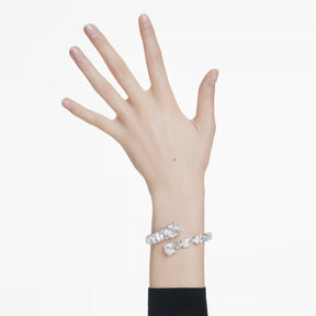 Swarovski Matrix rannekoru, vaalea metalli ja kirkkaat kristallit