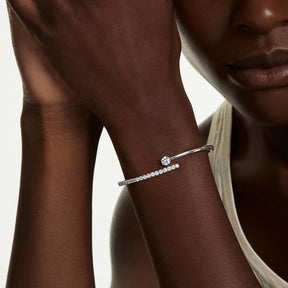 Swarovski Matrix rannerengas, vaalea metalli ja kirkkaat zirkonit, 5753569