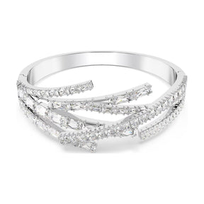 Swarovski Matrix rannerengas, vaalea metalli ja kirkkaat kristallit
