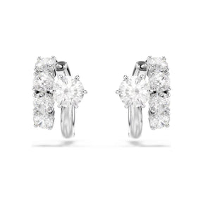Swarovski Matrix rengaskorvakorut, vaalea metalli ja kirkkaat zirkonit, 5753572