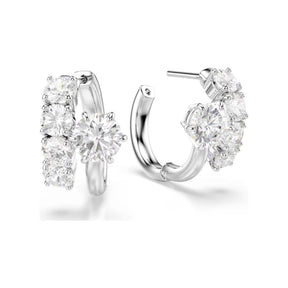 Swarovski Matrix rengaskorvakorut, vaalea metalli ja kirkkaat zirkonit, 5753572
